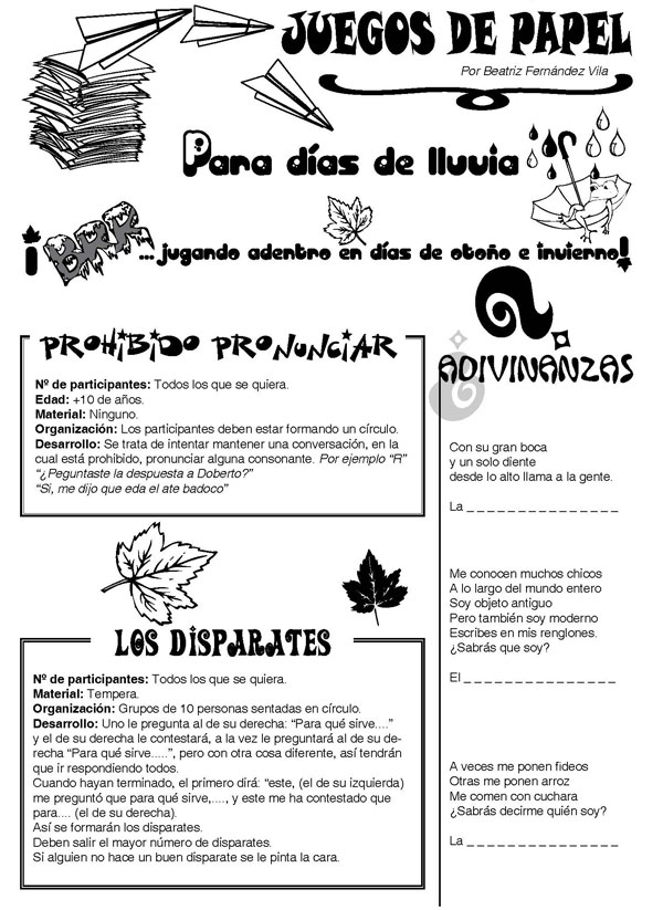 juegos de papel